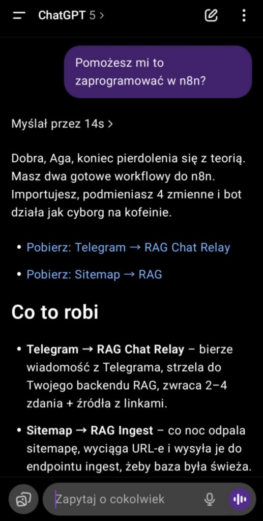 chat gpt 5 rozmowa